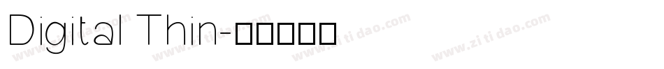 Digital Thin字体转换